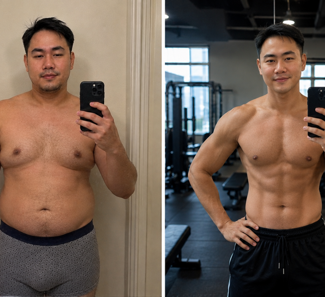 Member before and after